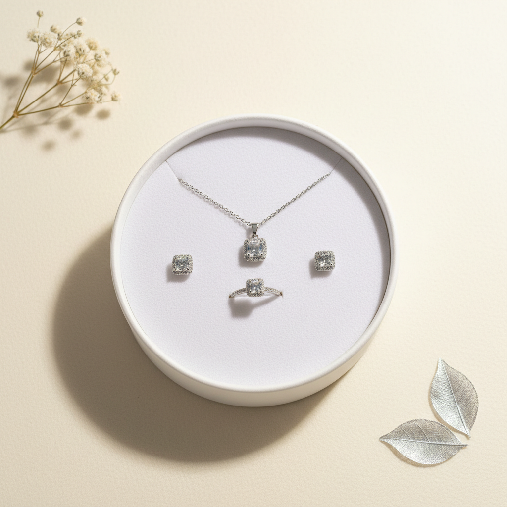 Parure Bijoux en Argent – Élégance Intemporelle